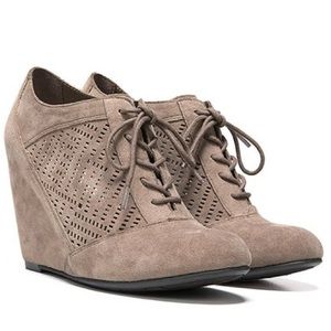 Adorable wedge booties